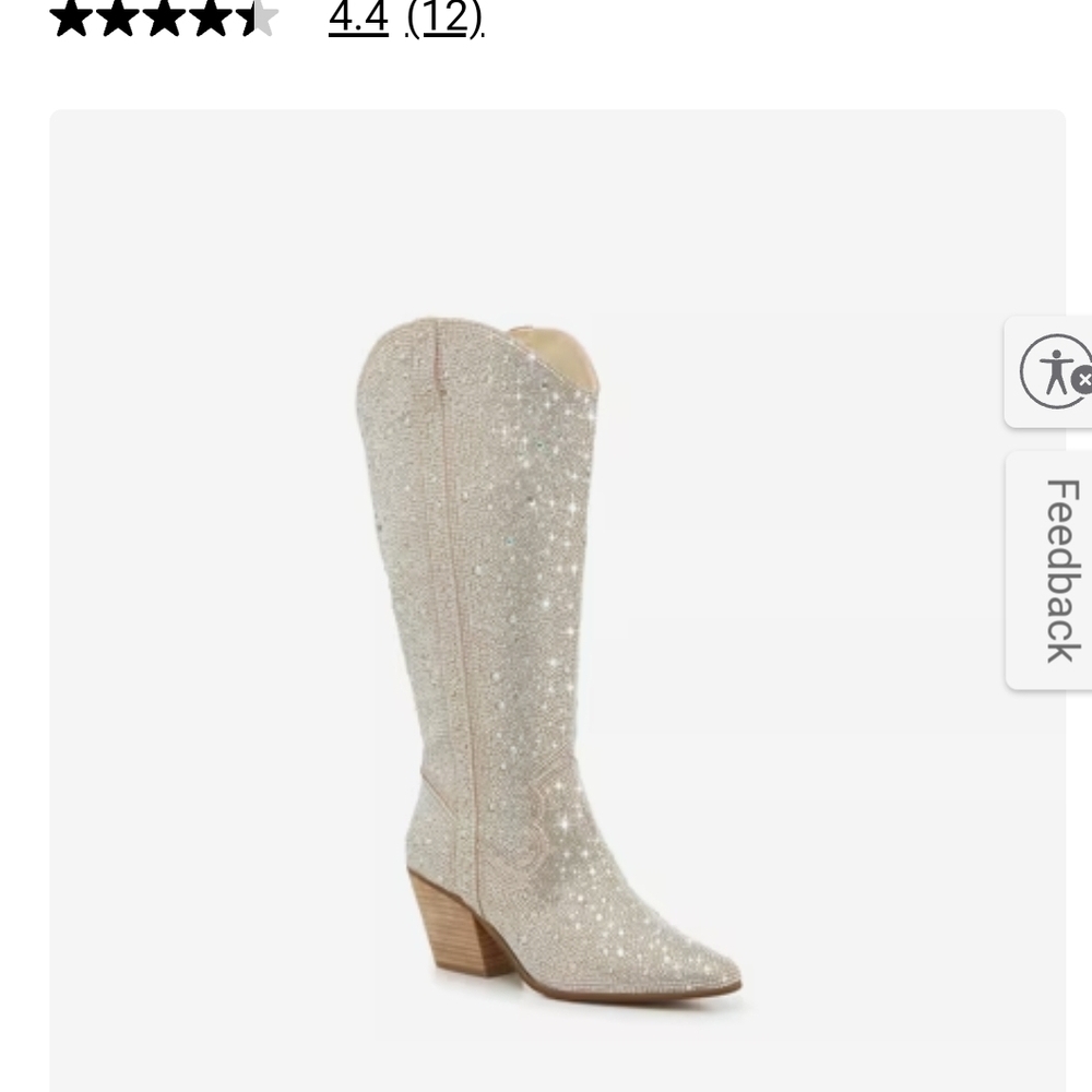 Elegant Glitter Cowboy Boots